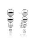 Bubble Pushback oorbellen | Zilver