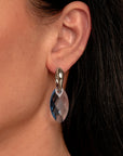 Aquamarine Quartz Leaf oorbel edelstenen