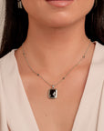 Black CZ Beads Ankerketting | Zilver