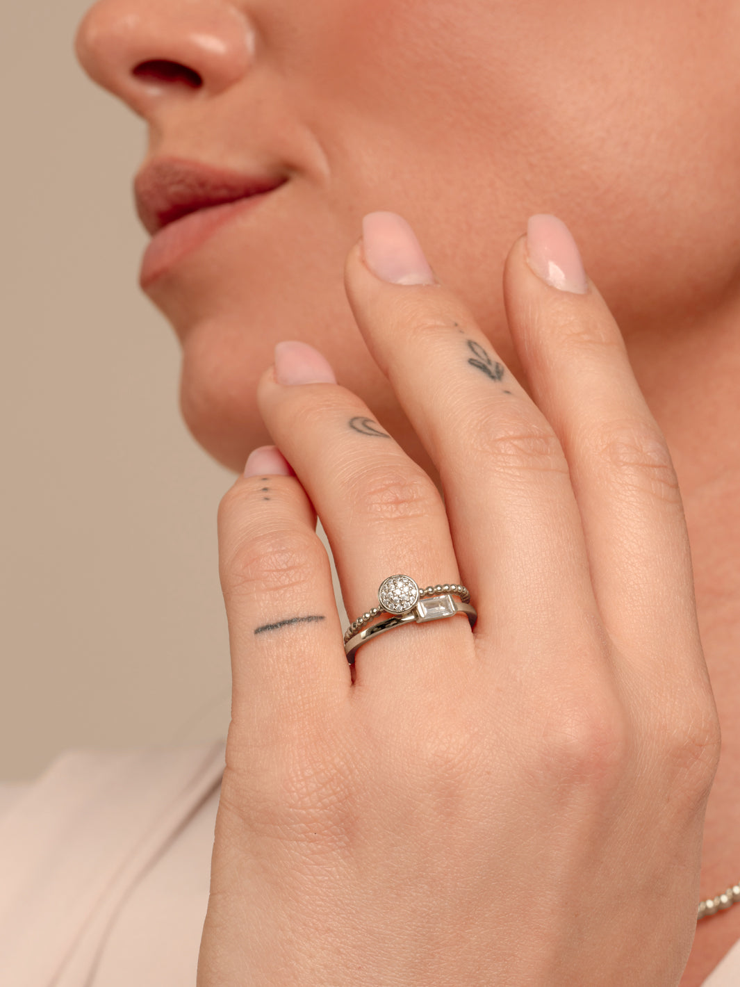 Essentials Ringen Stack |Zilver