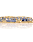 Blue Aventurine Interstellar Saturn Armbanden Stack | Goudkleurig