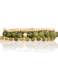 Southern Jade Interstellar Saturn Armbanden Stack | Goudkleurig