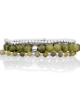 Southern Jade Interstellar Saturn Armbanden Stack | Zilver