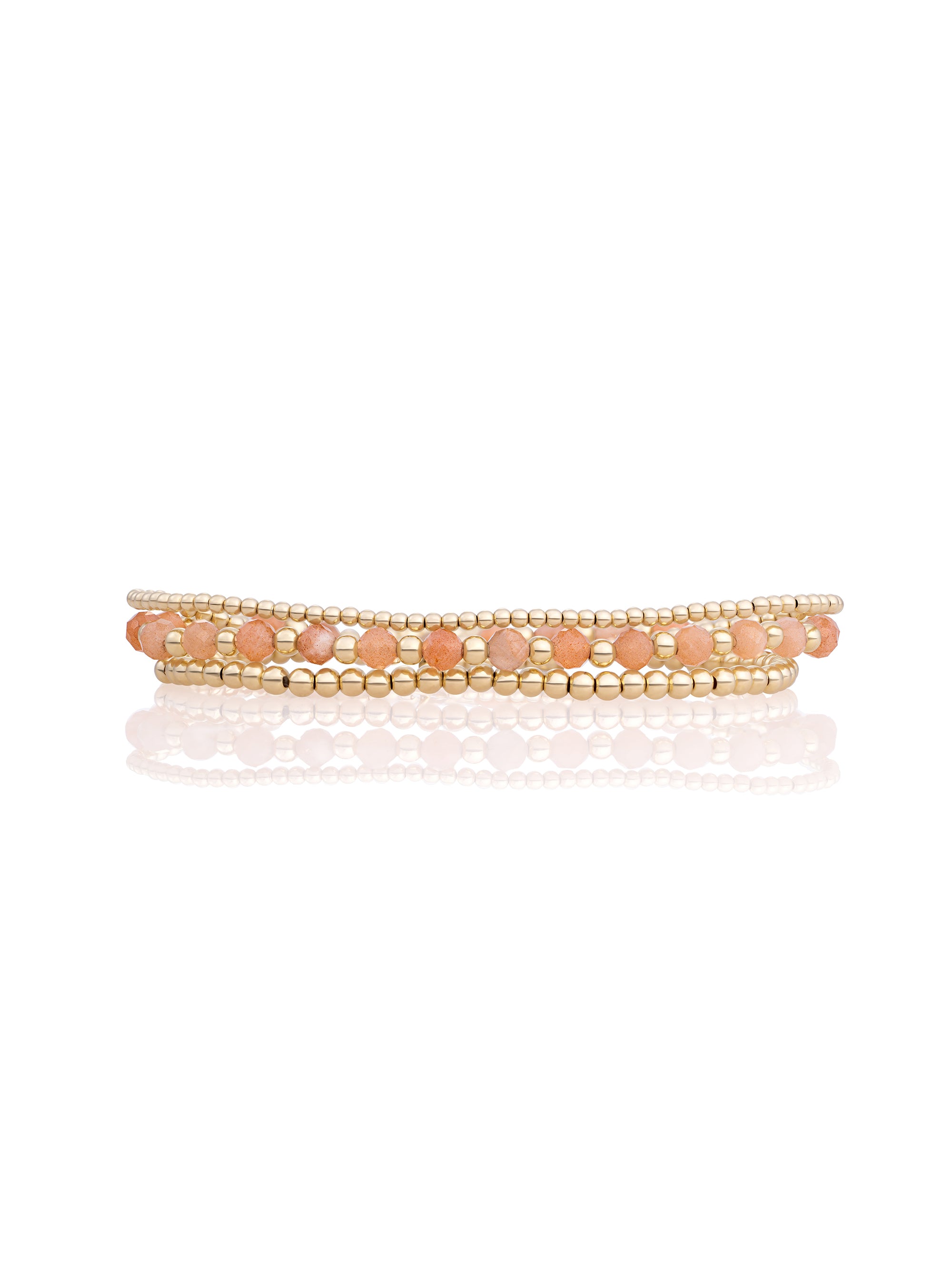 Sunstone Interstellar Saturn Armbanden Stack | Goudkleurig