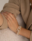 Pearl Bubble Saturn Armbanden Stack | Goudkleurig