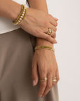 Southern Jade Universe Saturn Armbanden Stack | Goudkleurig