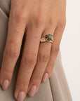 Twist Ring Labradorite - 9 karaat