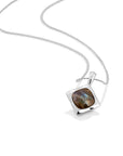 Labradorite Cushion Cut Amulet Ketting set | Zilver