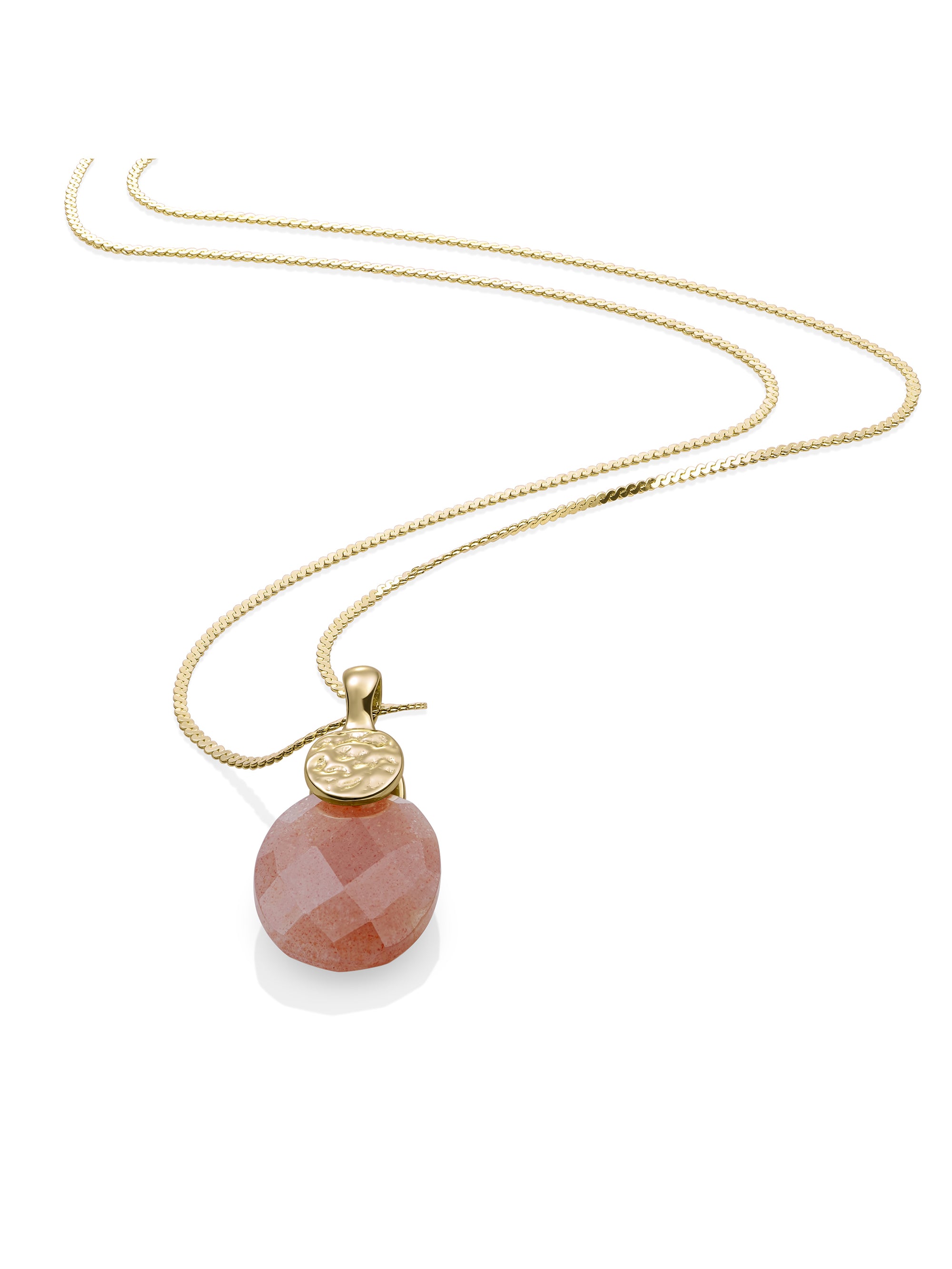 Sunstone Medium Oval Fuse Ketting Set | Goudkleurig