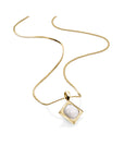 Pearl Cushion Cut Ketting Set | Goudkleurig
