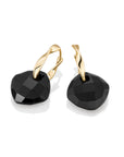 Onyx Cushion Cut Fuse Huggies Oorbellen set | Goudkleurig