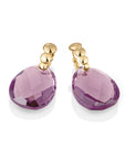 Aubergine Quartz Afterglow Bubble Huggies Oorbellen set | Goudkleurig