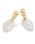 Mother of Pearl Leaf Bubble Push Back Oorbellen set | Goudkleurig
