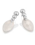 Mother of Pearl Leaf Bubble Push Back Oorbellen set | Zilver