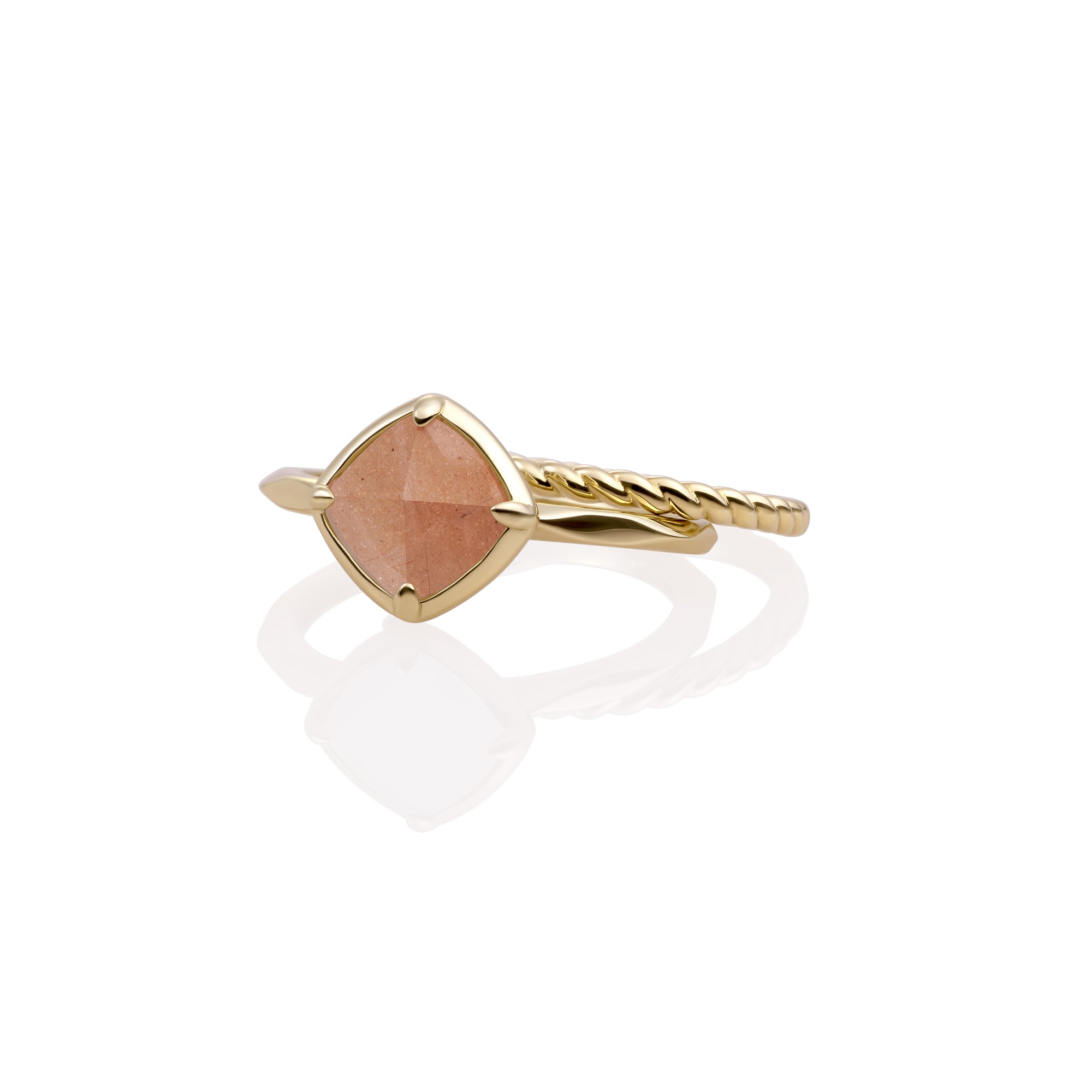 Sunstone Edge Ringen Stack | 9 karaat