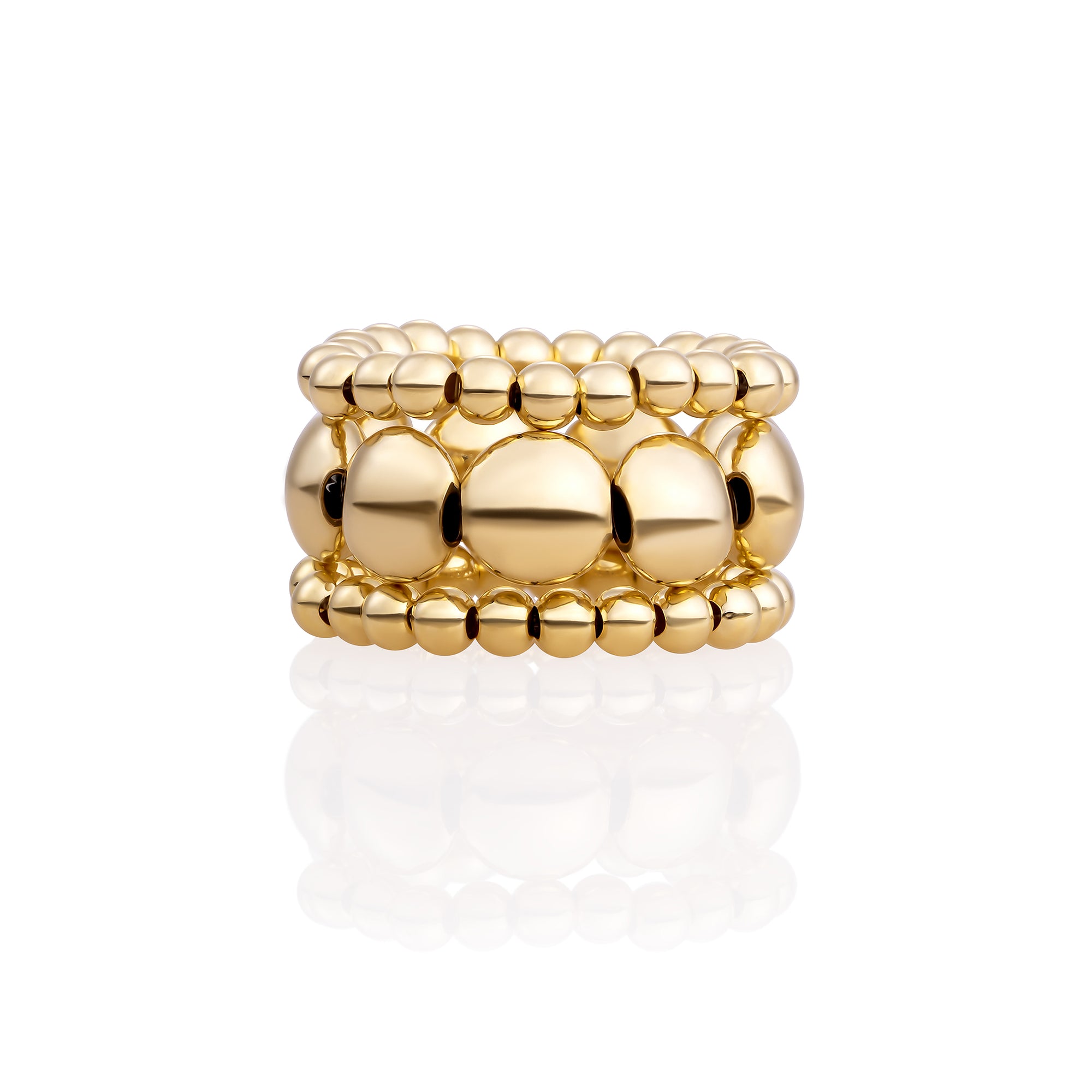 Essentials Double Bubble Ringen Stack 3MM | Goudkleurig