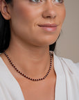 Link Ketting Ruby Quartz Mix l Zilver