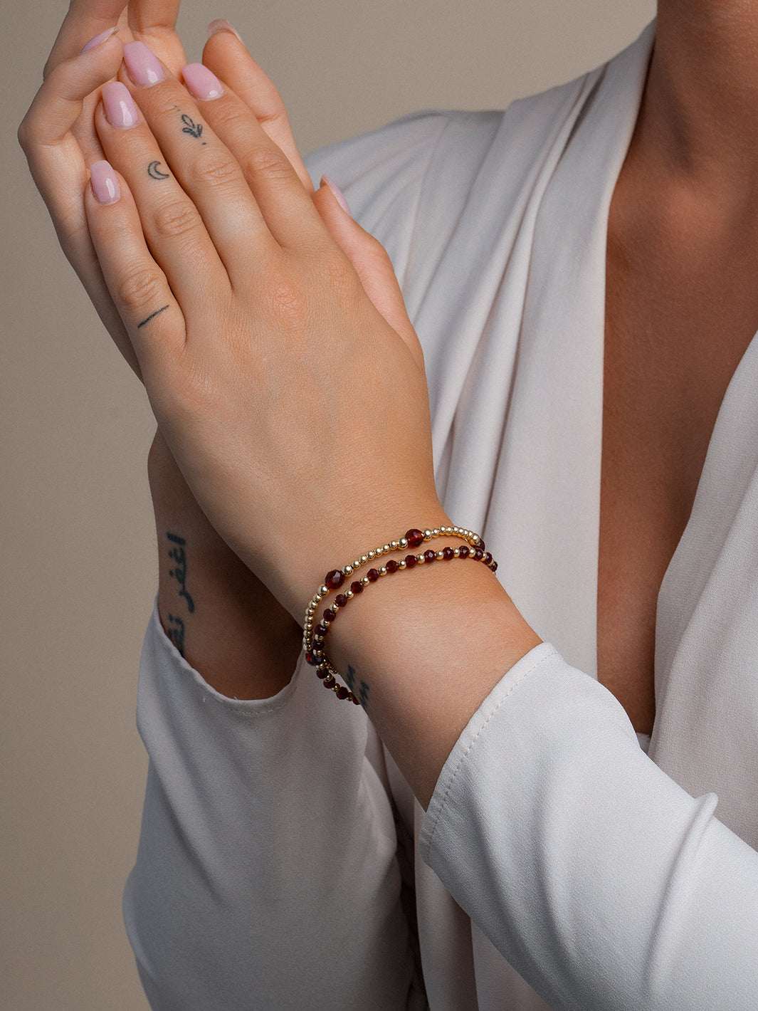 kralenarmband ruby quartz