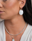 Link Ketting Moonstone Mix l Zilver