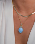 gouden ketting met edelsteen voor vrouwen