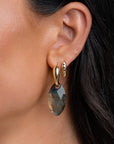 Labradorite Leaf Bold Fuse Oorbellen Set | Goudkleurig