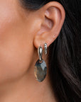 Labradorite Leaf Bold Fuse Oorbellen Set | Zilver