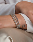 Labradorite Bold Interstellar Armbanden Stack l Zilver