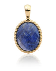 gouden edelsteen pendant