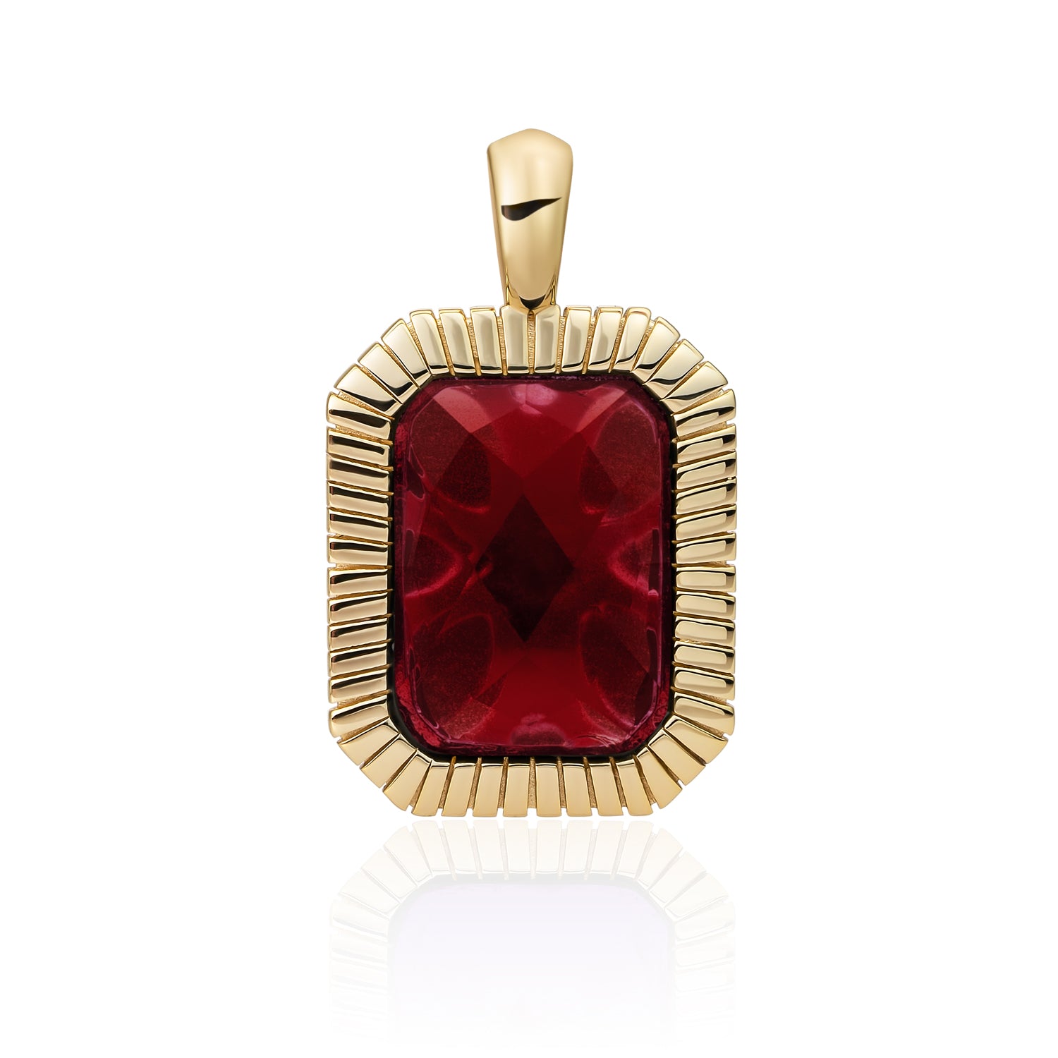 Ketting hanger met Ruby Quartz Edelsteen van Sparkling Jewels