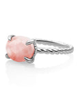 Twist Ring Cherry Quartz | Zilver