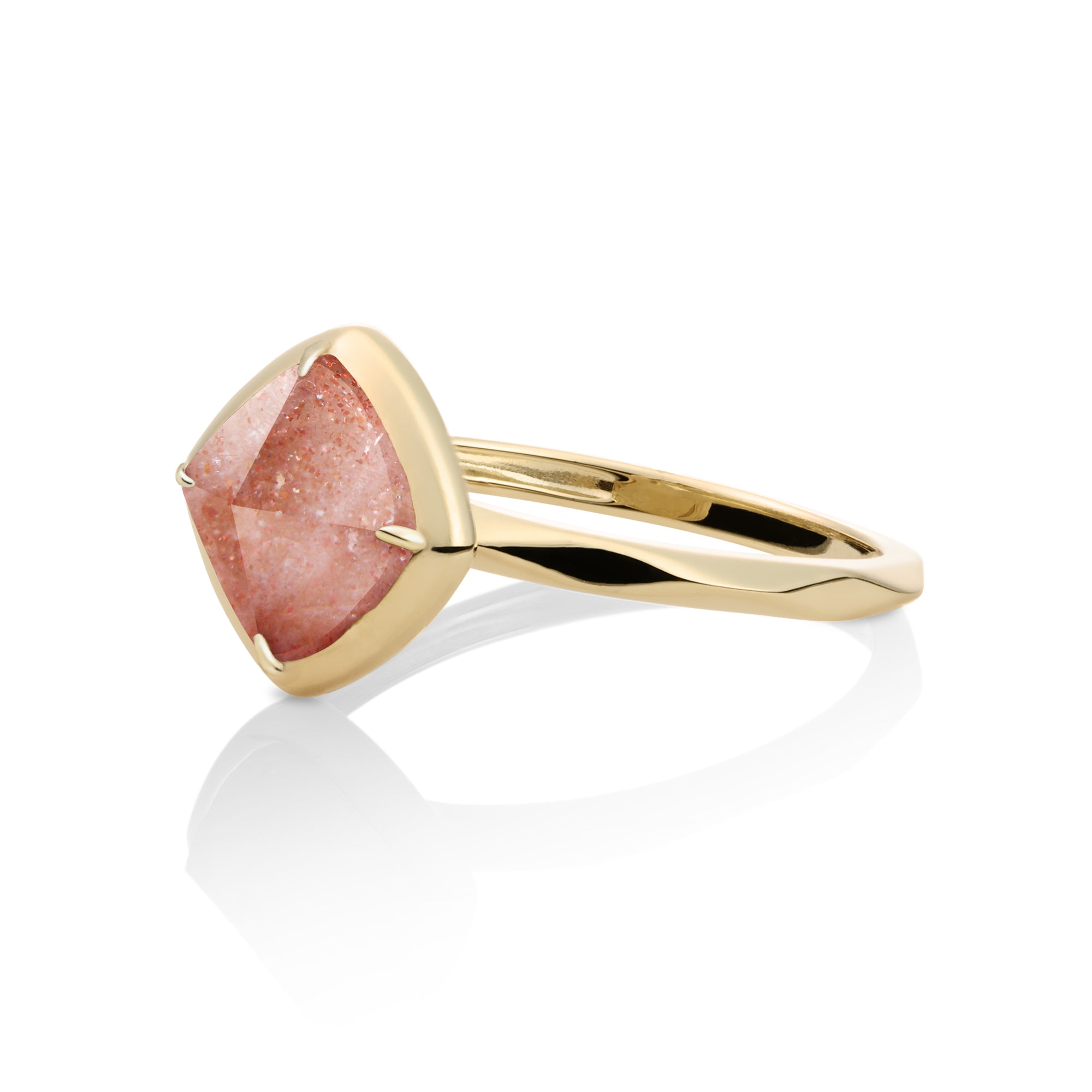 Edge Ring Sunstone | 9 karaat