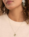 Lime Jade Cushion Cut Ketting Set | Zilver