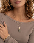 Labradorite Leaf ketting edelsteen