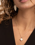 Pearl Cushion Cut Ketting Set | Goudkleurig