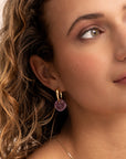 Amethyst Cushion Cut oorbel edelstenen