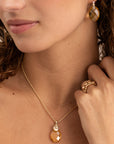 Light Citrine Quartz Medium Oval ketting edelsteen