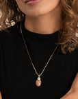 Sunstone Medium Oval Fuse Ketting Set | Goudkleurig