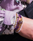 Amethyst Orbit Bracelet with Clasps - 6MM - Sparkling Jewels