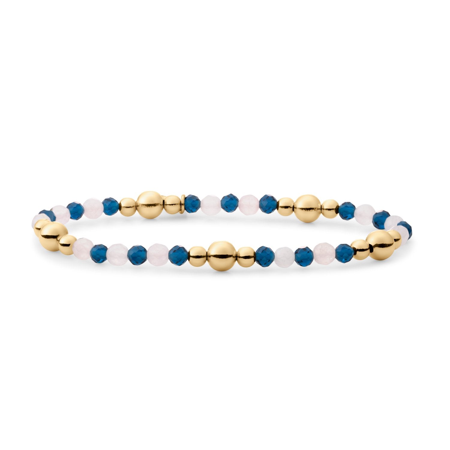 Topaz Quartz & Rose Quartz Bold Mix armband
