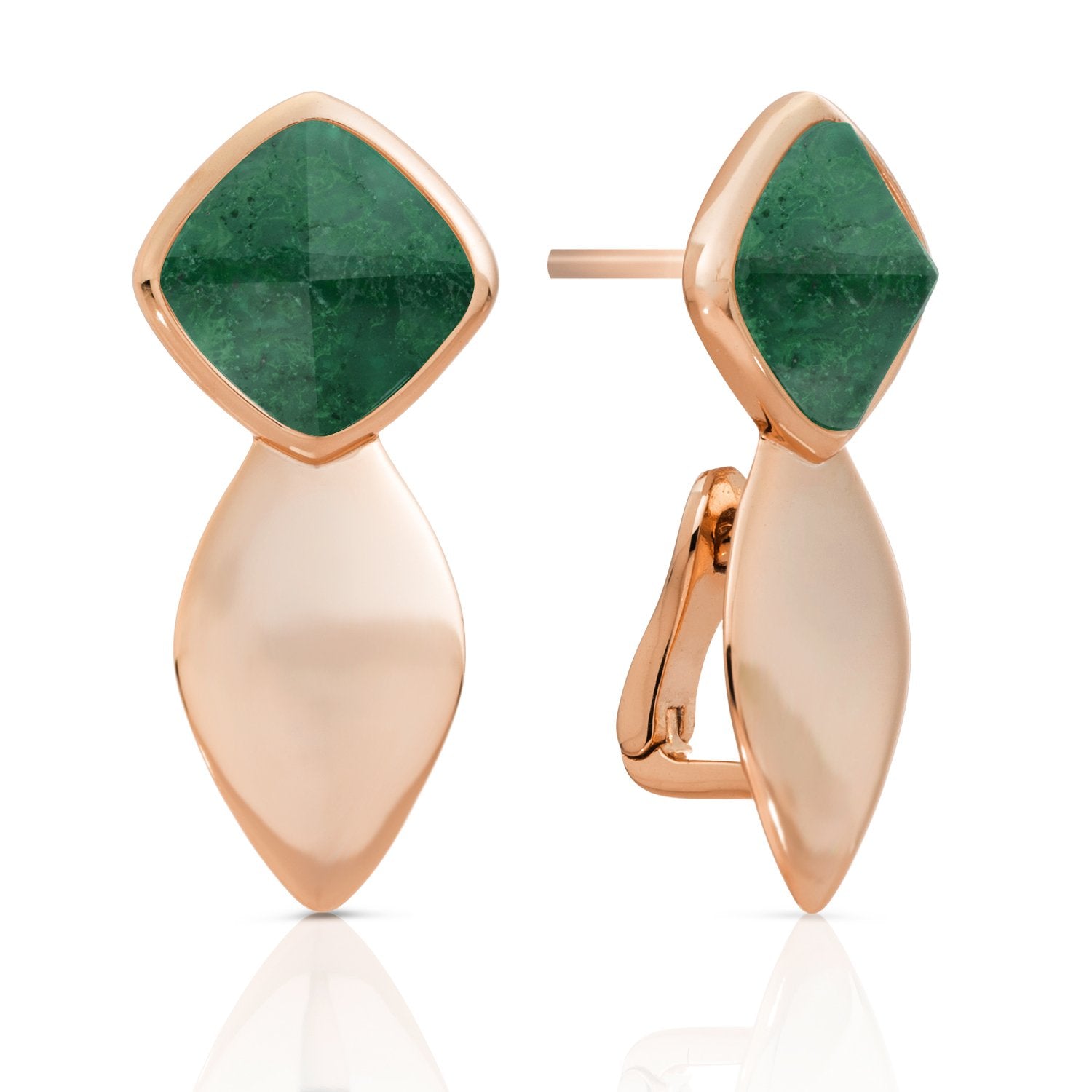 Edge Moss Agate Oorstekers