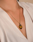 Tiger Eye Trillion Cut ketting edelsteen