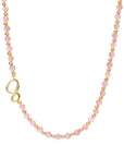 Kralen ketting voor dames met rose quartz edelstenen van Sparkling