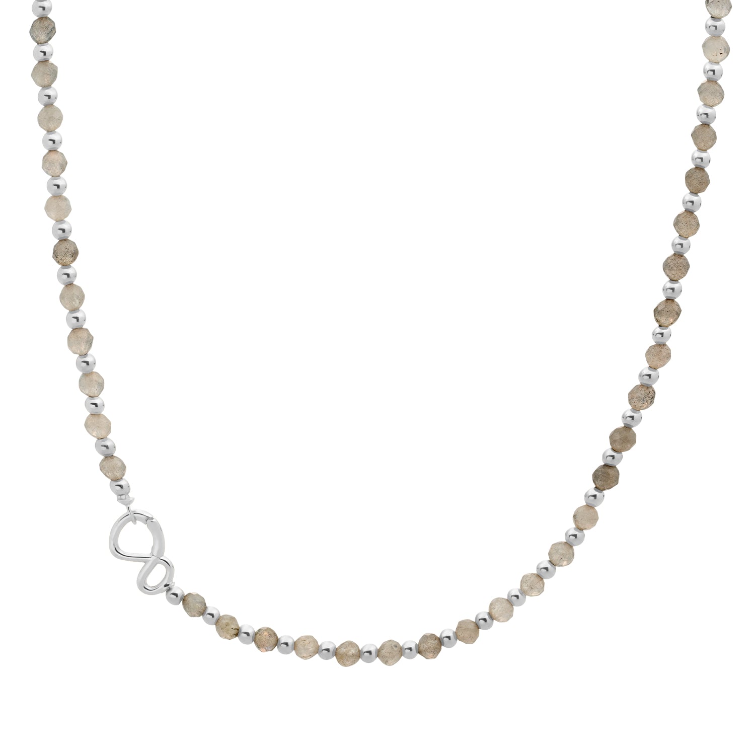 Link Ketting Labradorite Mix Zilver