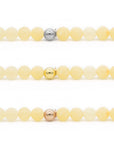 Yellow Calcite Orbit Bracelets with clasps - 6MM - Sparkling Jewels