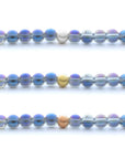 Aqua Aura Blue Orbit Bracelet with clasps - 6MM