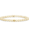 Gouden agaat edelsteen kralen armband 6mm kralen beige kleur spakling jewels