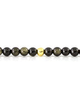 Gold Obsidian Orbit Armband met sluiting - 6MM