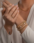Goudkleurige dames armband met parel van Sparkling