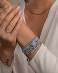 Vrouwen armbanden met echt zilveren kralen die niet verkleuren en edelstenen