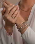 Armband om mee te zwemmen van Sparkling Jewels met zilveren kralen en parel